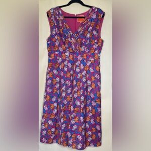 ModCloth Sunny Girl Abstract Floral Print Sz XL Like New
